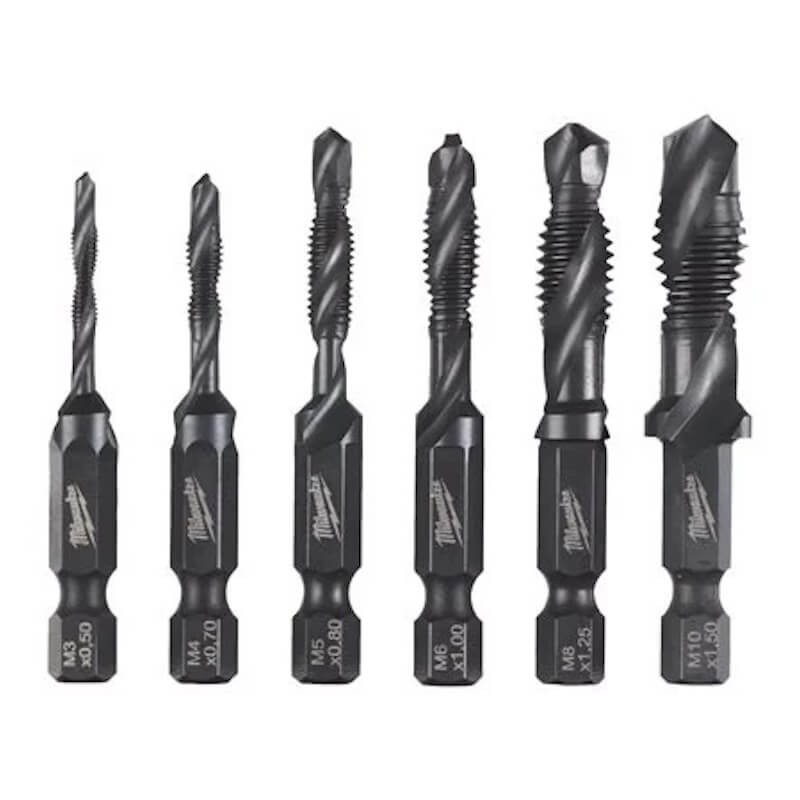 Coffret de 6 forets taraudeurs combinés HSS-G Milwaukee - 4932498267