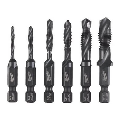 Coffret de 6 forets taraudeurs combinés HSS-G Milwaukee - 4932498267