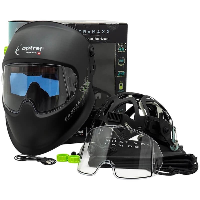 Cagoule de soudage automatique Optrel Panoramaxx Quattro vue accessoires