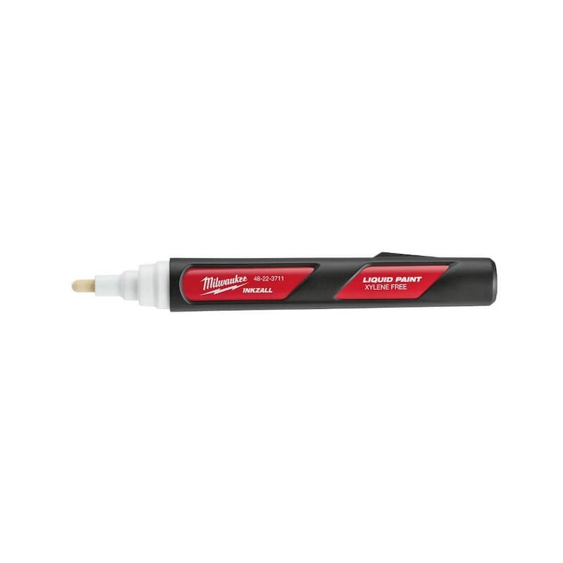 marqueur-blanc-peinture-liquide-inkzall-milwaukee-bouchon-ouvert