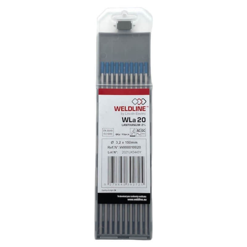 electrode-tungstene-bleu-wla20-lanthane-2%-diametre-3,2mm-lincoln-electric