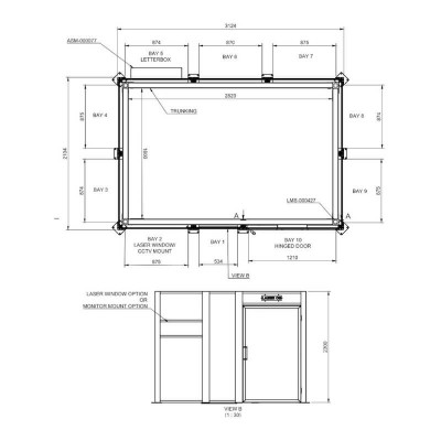 plan-cabine-laser-de-protection-de-3x2m-avec-porte-a-charniere