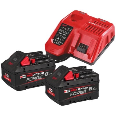 pack-2-batteries 18v-8ah-forge-+-chargeur-rapide-m12-18-fc-milwaukee-4933498612