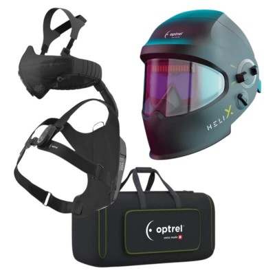 Pack cagoule relevable Optrel Helix Quattro avec système respiratoire Swiss Air