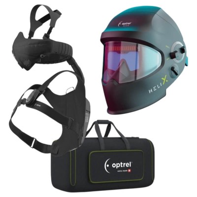 Pack cagoule relevable Optrel Helix CLT avec système respiratoire Swiss Air
