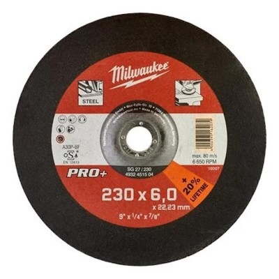 Disque à meuler épais 230x6mm Milwaukee - 4932451504