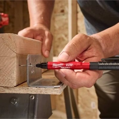Marqueur Milwaukee INKZALL pointe ultra fine longue portée - 4932501147 vue réel